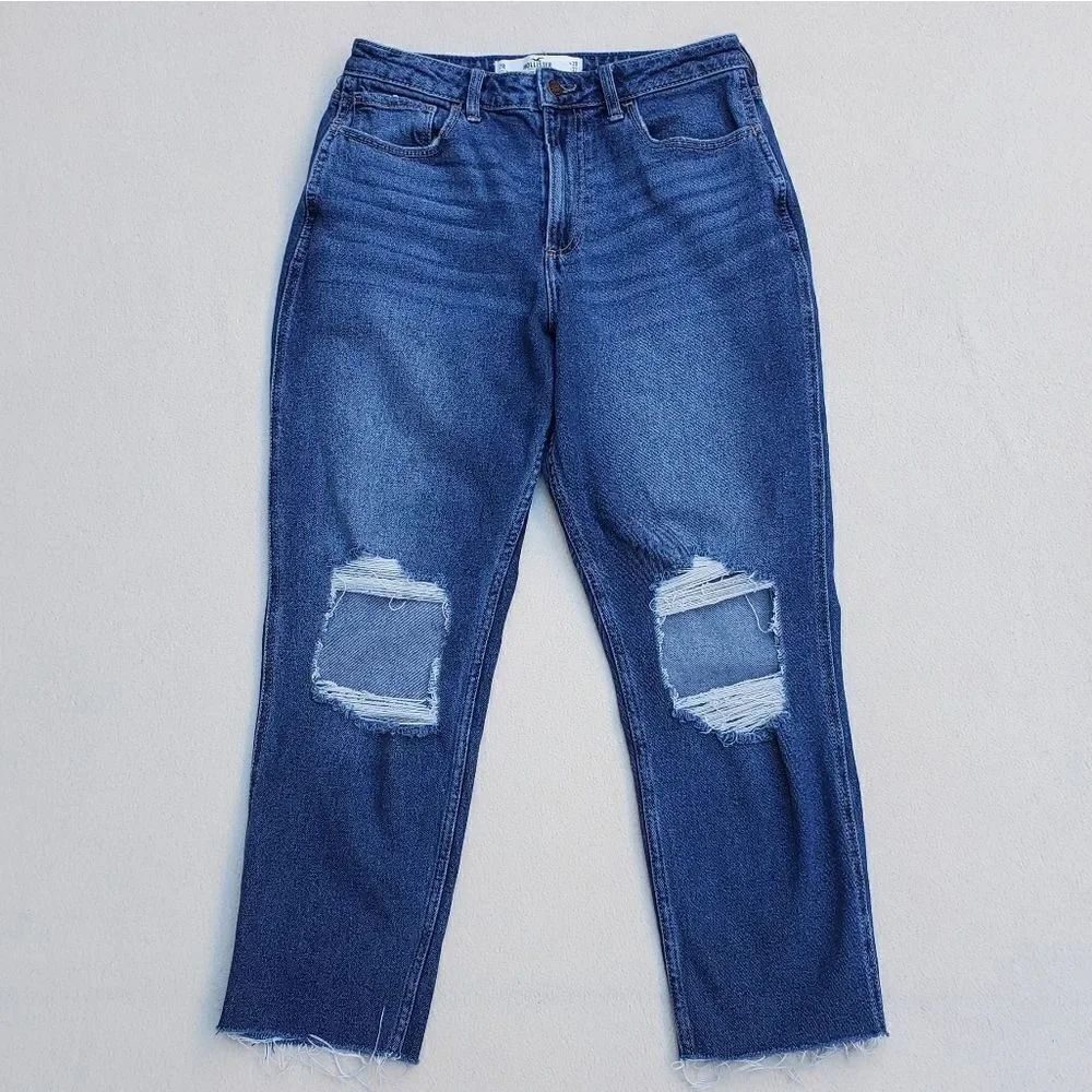 Hollister Curvy High Rise Mom Jeans Vintage Stretch 7R 28x27